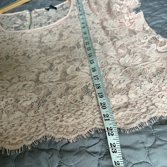 TORRID Charming Pink Blush Lace Blouse EUC - Picture 4 of 7